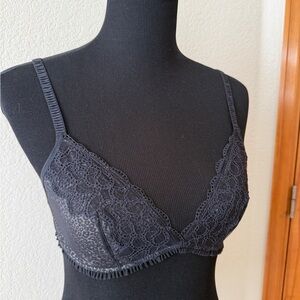 DKNY Reversible Lace Trim Black Bra